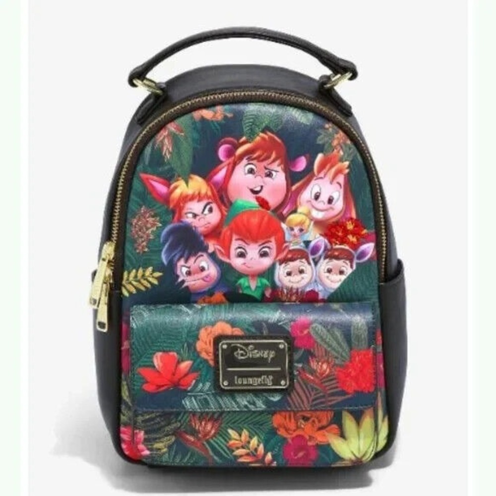 Loungefly Disney Peter‎ Pan and Lost Boys Chibi Jungle Mini Backpack Exclusive